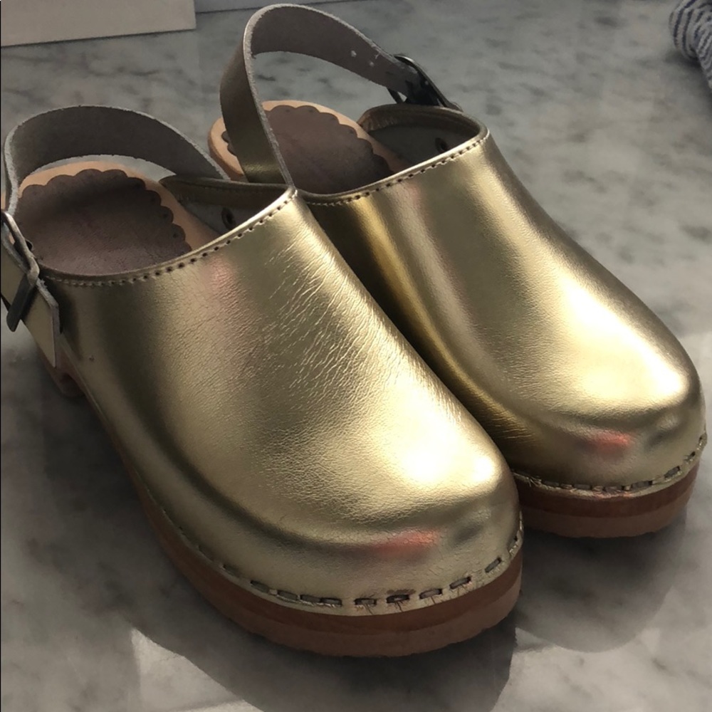 Hanna Andersson Gold Clogs